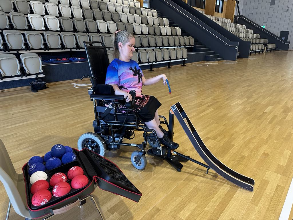 Belinda playing boccia